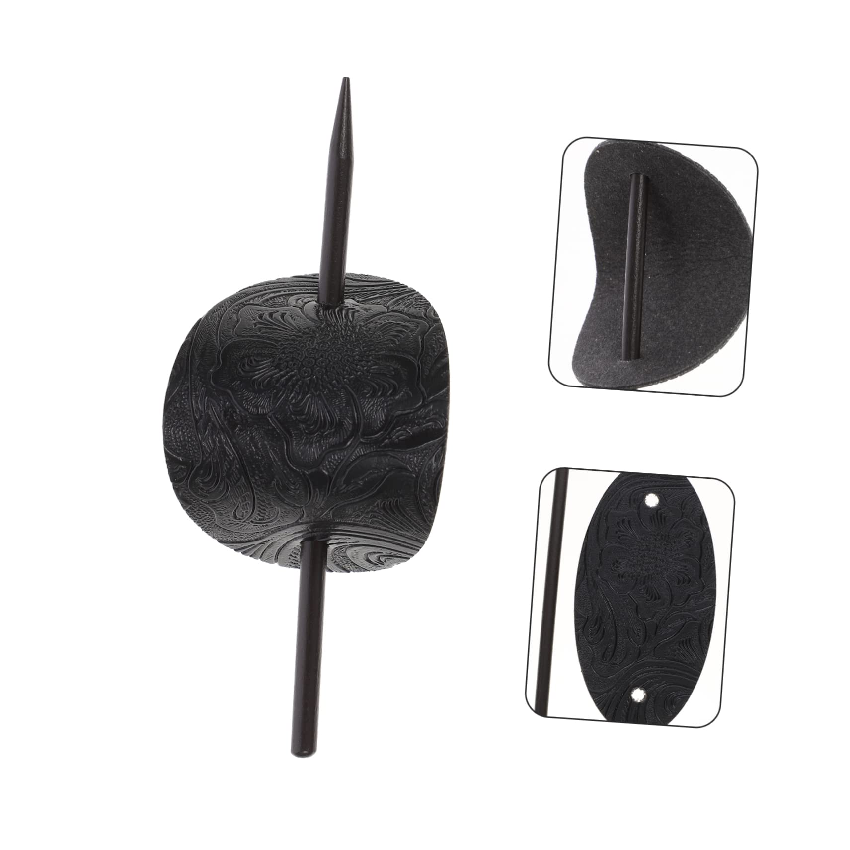 DOITOOL 12 Pasadores De Horquilla De Cuero Para Cabello Pasadores De Cuero Para El Cabello Clip Para Moño Soportes De Metal Adornos Para El Cabello Para Mujeres Horquillas Para