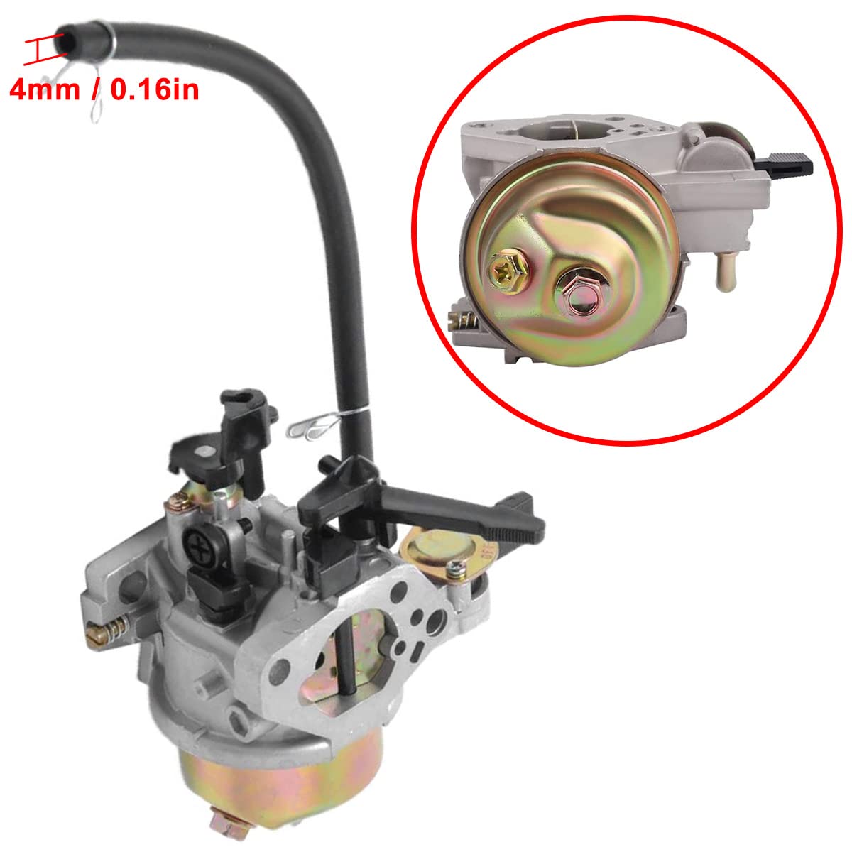 ZAMDOE Carburatore per Honda GX240 GX270 8HP 9HP Motori sostituisce # 16100-ZE2-W71 1616100-ZH9-820 con Filtro Aria Candela Guarnizione Linea Carburante