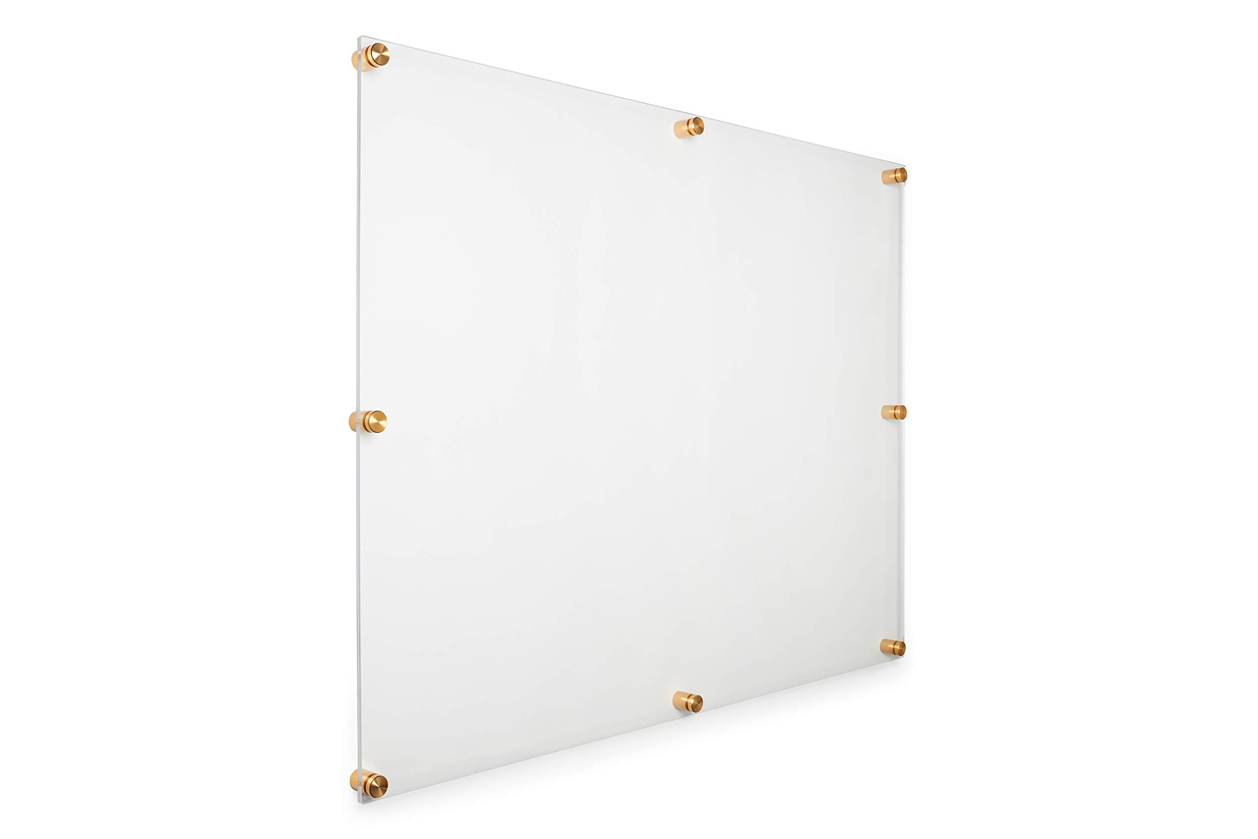 Wexel Art 34x44-Inch Double Panel Grade Acrylic Floating Frame with Gold Hardware for, 30x40-Inch Art & Photos, Clear