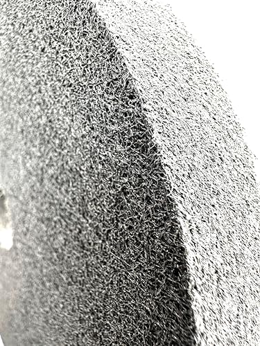 Image of Nylon Fiber Deburring Wheel 8 inch x 1 inch x 1-1 /4 inch 9P Hardness 180Grit Silicon Carbide Brushed Polishing Buffing Unitized Wheel for Bench Grinder Buffing Machine with Adapter for 1 /2 5 /8 3 /4 Arbor