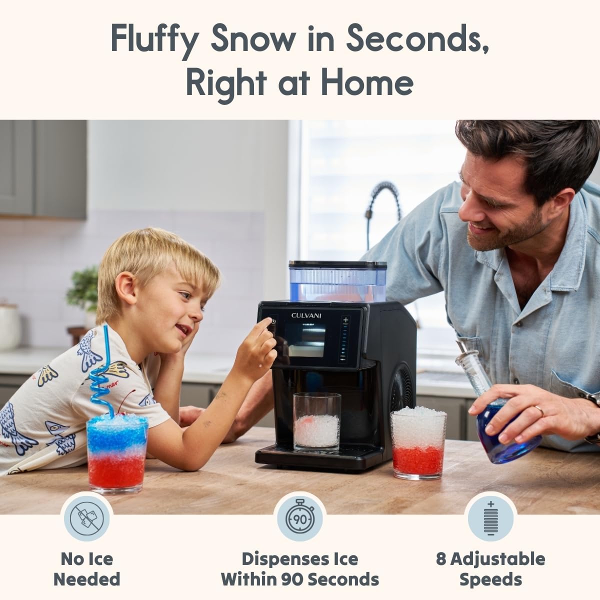 Snowlux Shaved Snowflake Ice Machine | Self-Cleaning, 8-Speed Custom Texture Control, Professional Cooling System, Sugar-Free Friendly | Smoothies, Snow Cones, Cocktails & Frozen Desserts