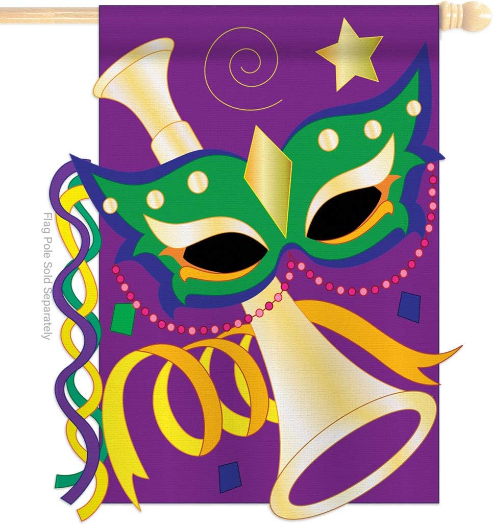 Mardi Gras Flag Indoor/outdoor 28" X 44"