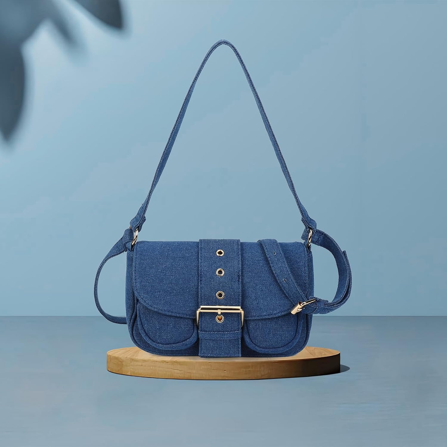 Small Crossbody Bags for Women, Denim Womens Crossbody Purse with Adjustable Strap, Blue Jean Shoulder Bags, Purses for Women - Image 3