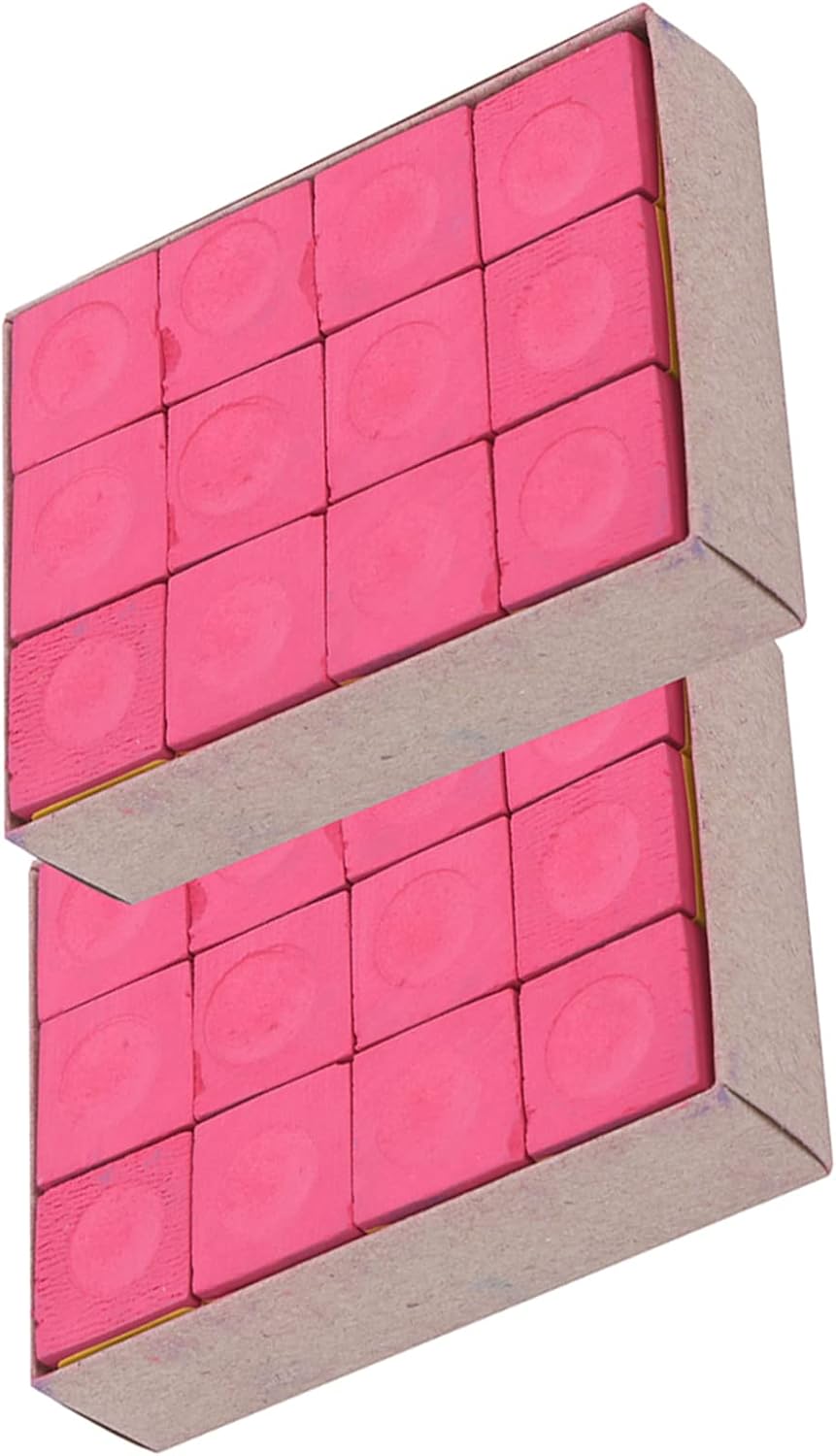LIZEALUCKY Cue Tip Chalk High Adhesion Neat Surface Lightweight Design Pack of 24 for Billiards