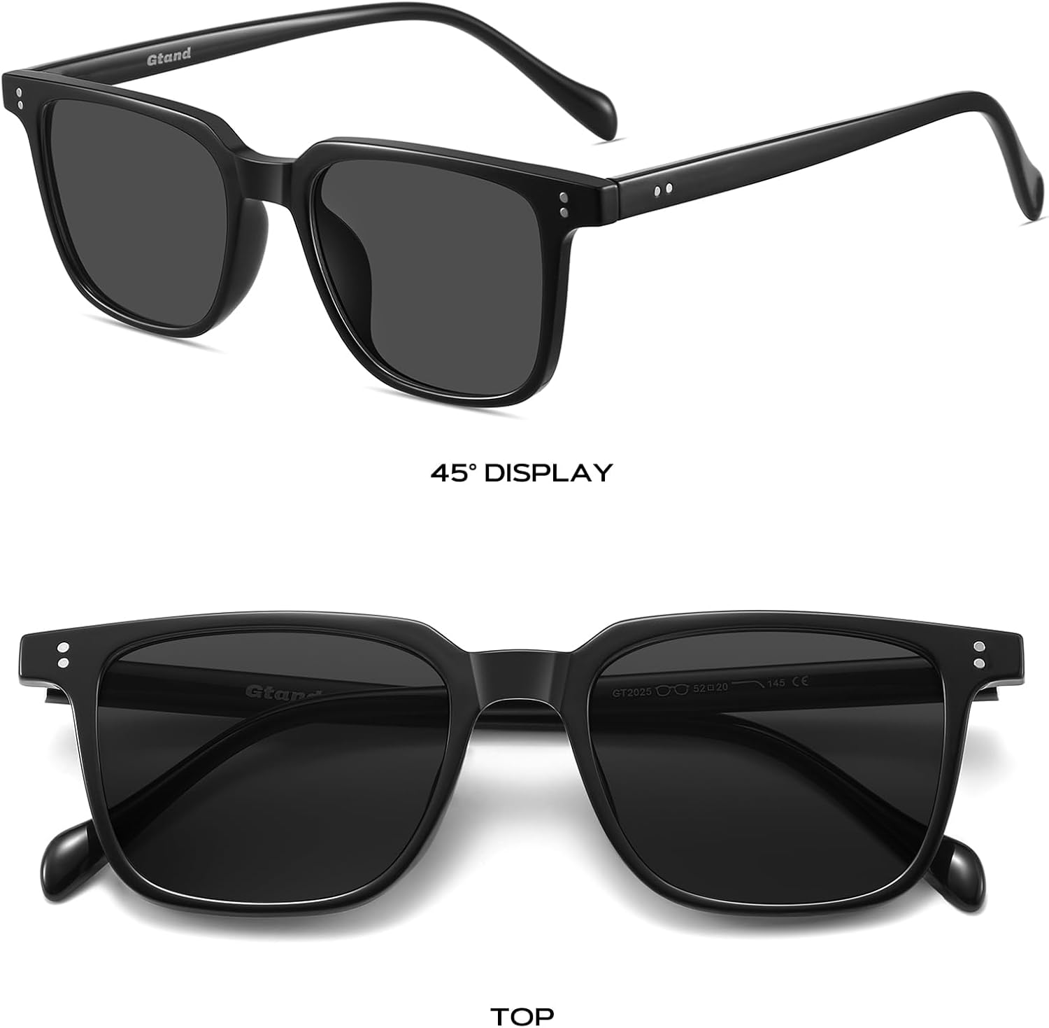 Gtand Unisex Vintage Retro Square Style Tinted Sunglasses For Men Women Fashion Rectangle Sun Glasses 52mm - Image 3