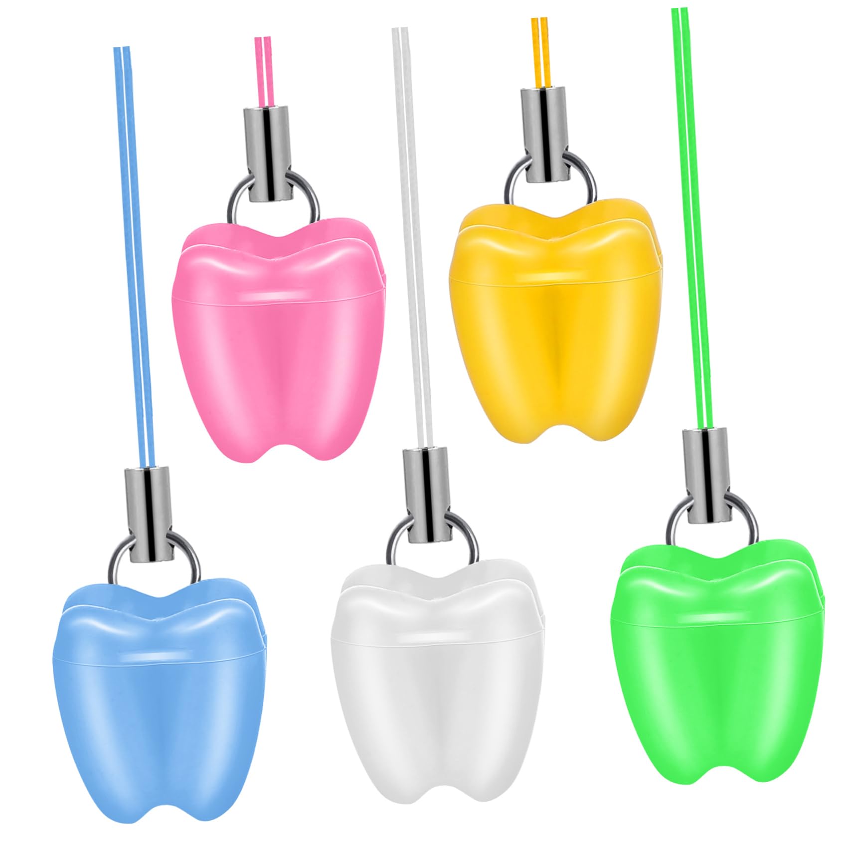 Artibetter 5pcs Tooth Saver Necklace Milk Teeth Storage Box Tooth Fairy Save Box Baby Tooth Storage Cases Organizer for Child Teeth Keepsake Classroom School Party