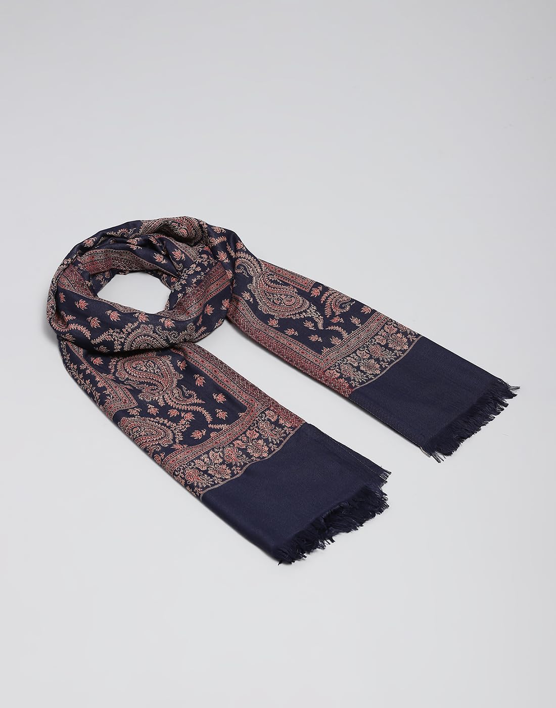 Monte Carlo Womens Self Design Navy Blue Shawl (224SHW6862-0-40) 3