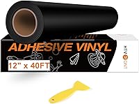 Vista 25 de Rollos de vinilo permanentes adhesivo para Cricut, rollo de vinilo blanco de 12.0 in x 35 ft para Cricut. Siluetas, letreros, álbumes de recortes