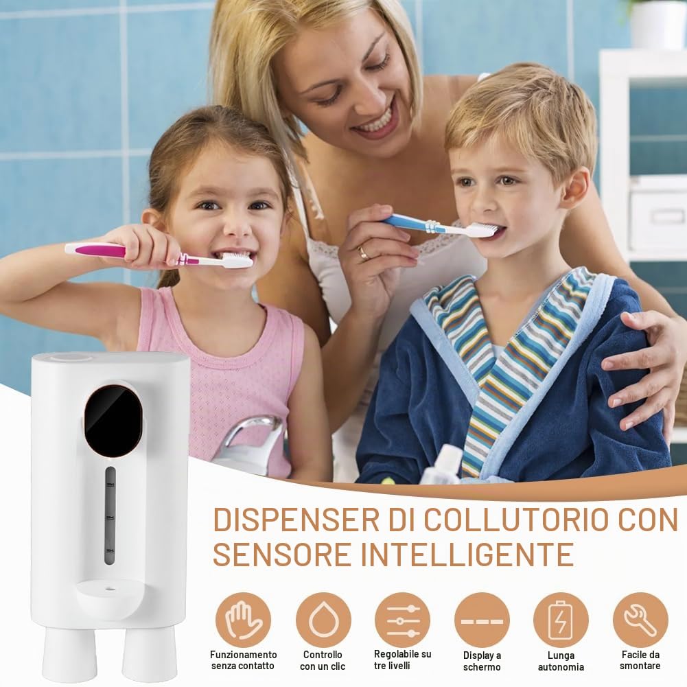 Roadtime Distributore Automatico di Collutorio per Bagno, 540 ml (Bianco)