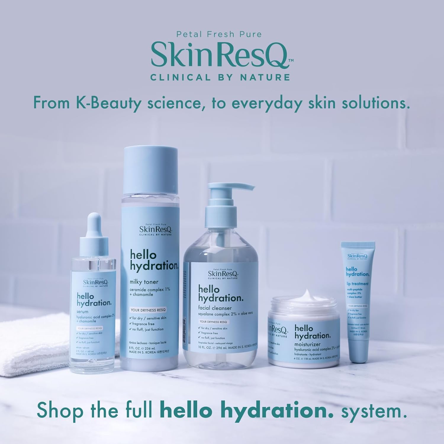 Skin ResQ by Petal Fresh Hello Hydration Cleanser, Daily Gentle Foaming Facial Cleanser with 2% Squalane Complex and Aloe Vera, Fragrance Free Hydrating Face Wash for Dry Sensitive Skin, 10 oz - Image 7