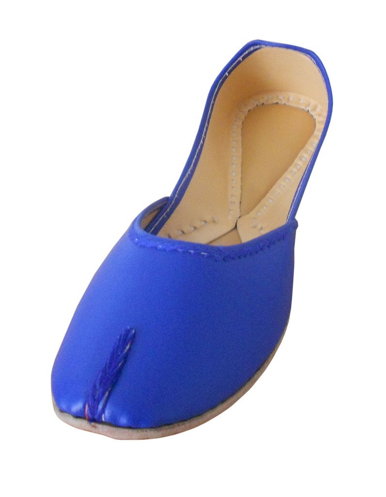 Chaussures indiennes en cuir synthétique bleu taille 25 pour femme