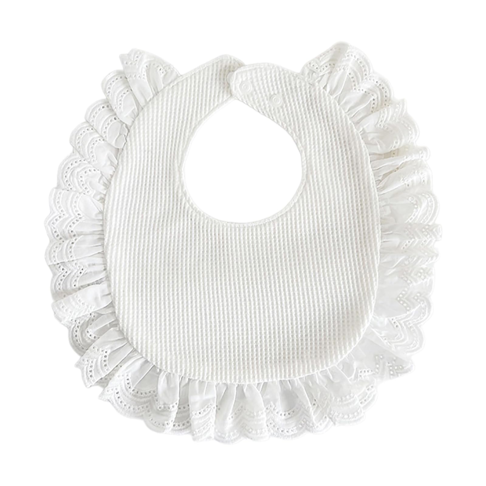 Nucelit Toddler Girls Lace Collar Cotton Bibs Hollow Out Baby Bibs Lovely Pattern Newborns Bibs Fashionable Baby Bibs Present