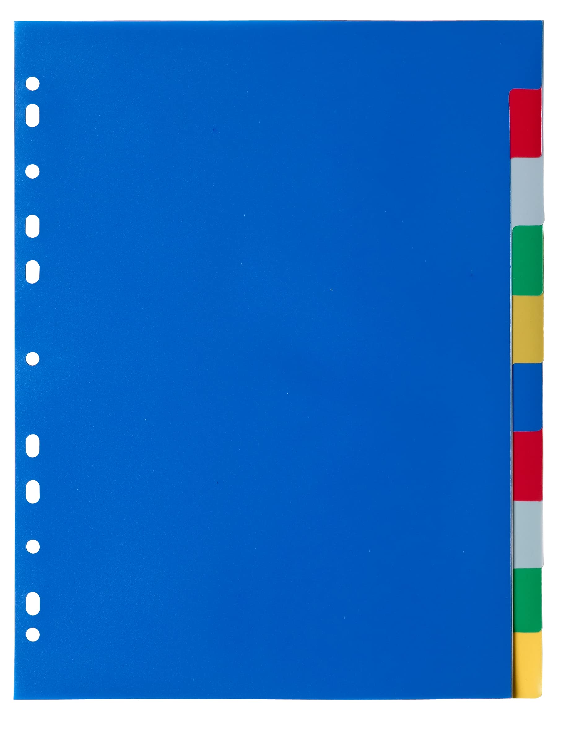 Image secondaire de TSI 65210 Intercalaires Classeur, Onglet en Plastique PP 10 Pièces, Onglets Multicolores