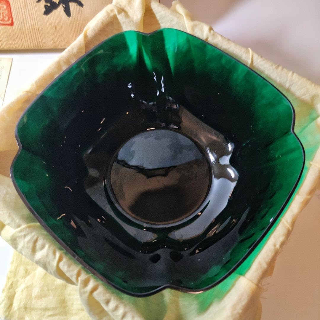 江戸ビードロ　長崎ガラスシリーズ　隅入菓子鉢　（ 江戸ガラス プレスガラス） 江戸ビードロ 長崎ガラスシリーズ 隅入菓子鉢 （ 江戸ガラス