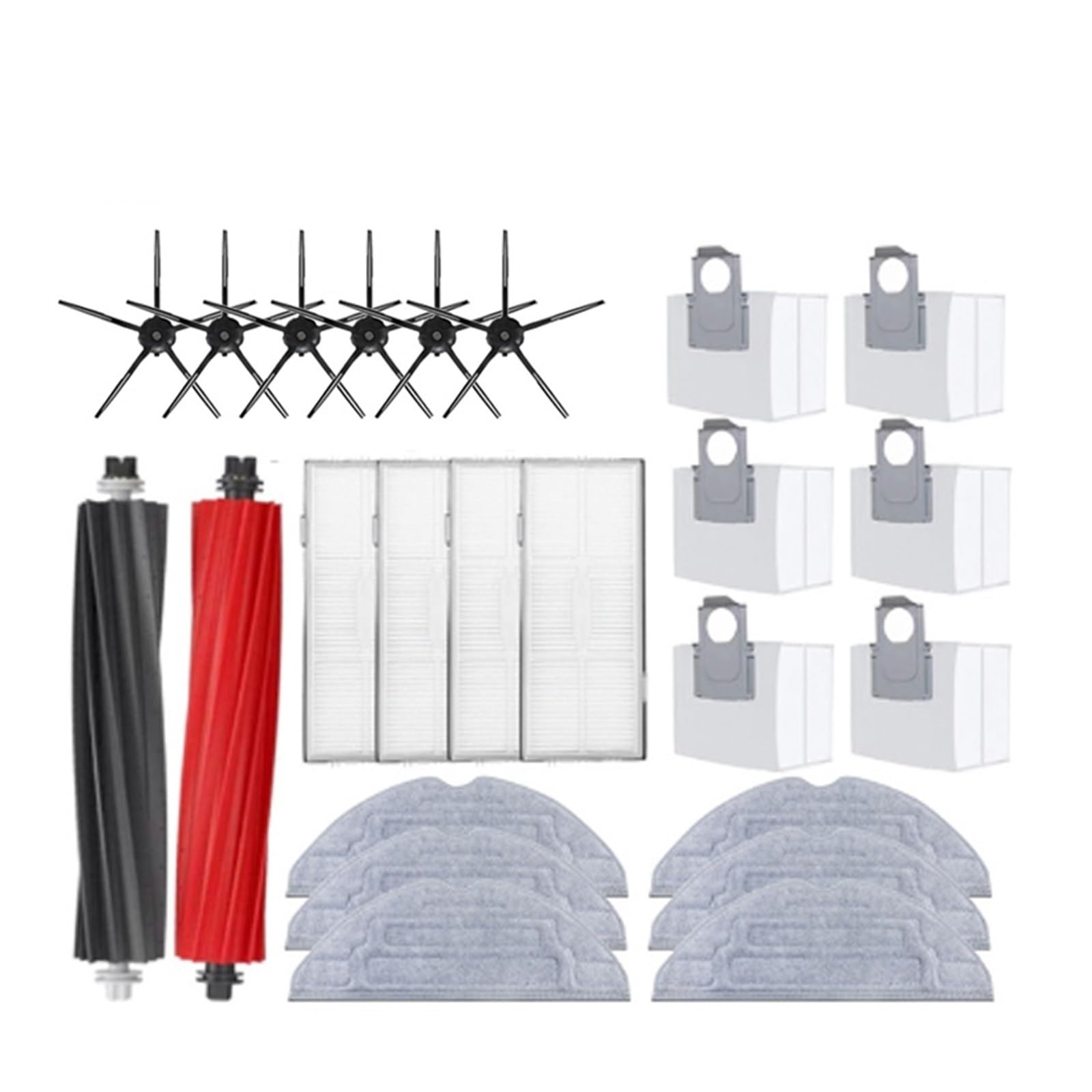 YYMYLXYM Compatible with Roborock S8 S8 Pro Ultra S8+ Accessories Mop Choth Vacuum Bags Side Brush Filter Replaceable Robot Vacuum Cleaner Spare Parts(Black)