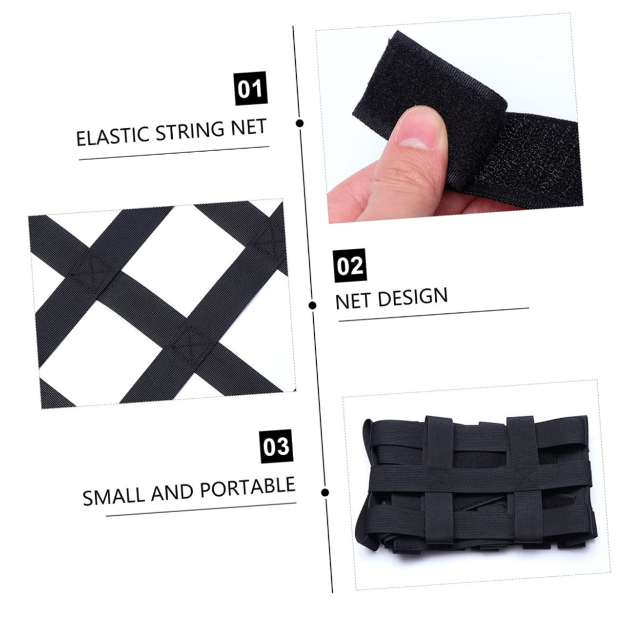 2pièces Filet à Bagages Élastique pour Toit De Voiture Filet De Rangement pour Véhicule Lot de Nylon