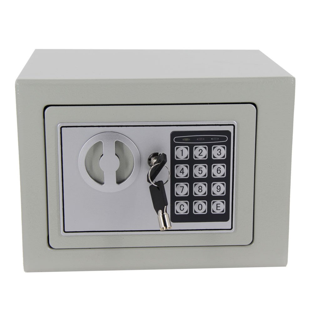 Safe Box For Home Safe (0.4 Cubic Feet) With Fireproof Bag, Personal Safe Box For Money Safe For Cash Saving, Safe Box With Key, Digital Safety Box With Light, Money Lock