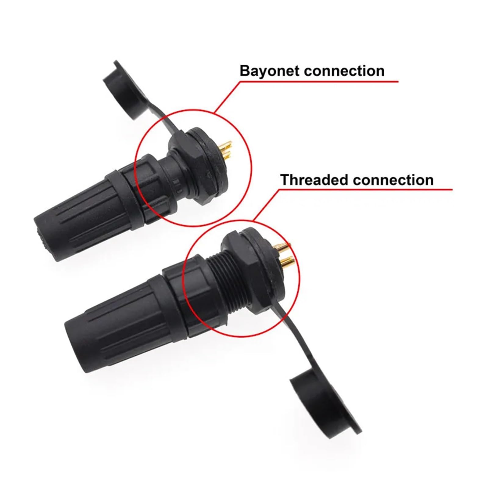 Connecteur en plastique étanche PY07 IP67, jeu de fiches et de prises, 24 broches, connexion rapide Z108 A + B for des connexions électriques durables, 10 pièces