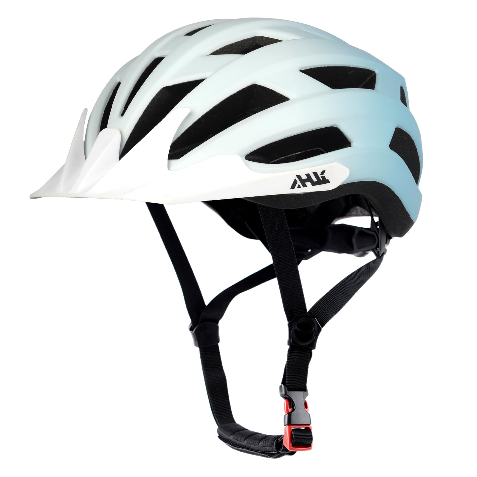 Youth Kids Road Bike Helmet, Lightweight and Adjustable Boys Girls Bicycle Helmet for Teen Age 8-10-12-14 Years, Cycling Helmet with 2 Detachable Visor (SkyBlue Gradient, M)