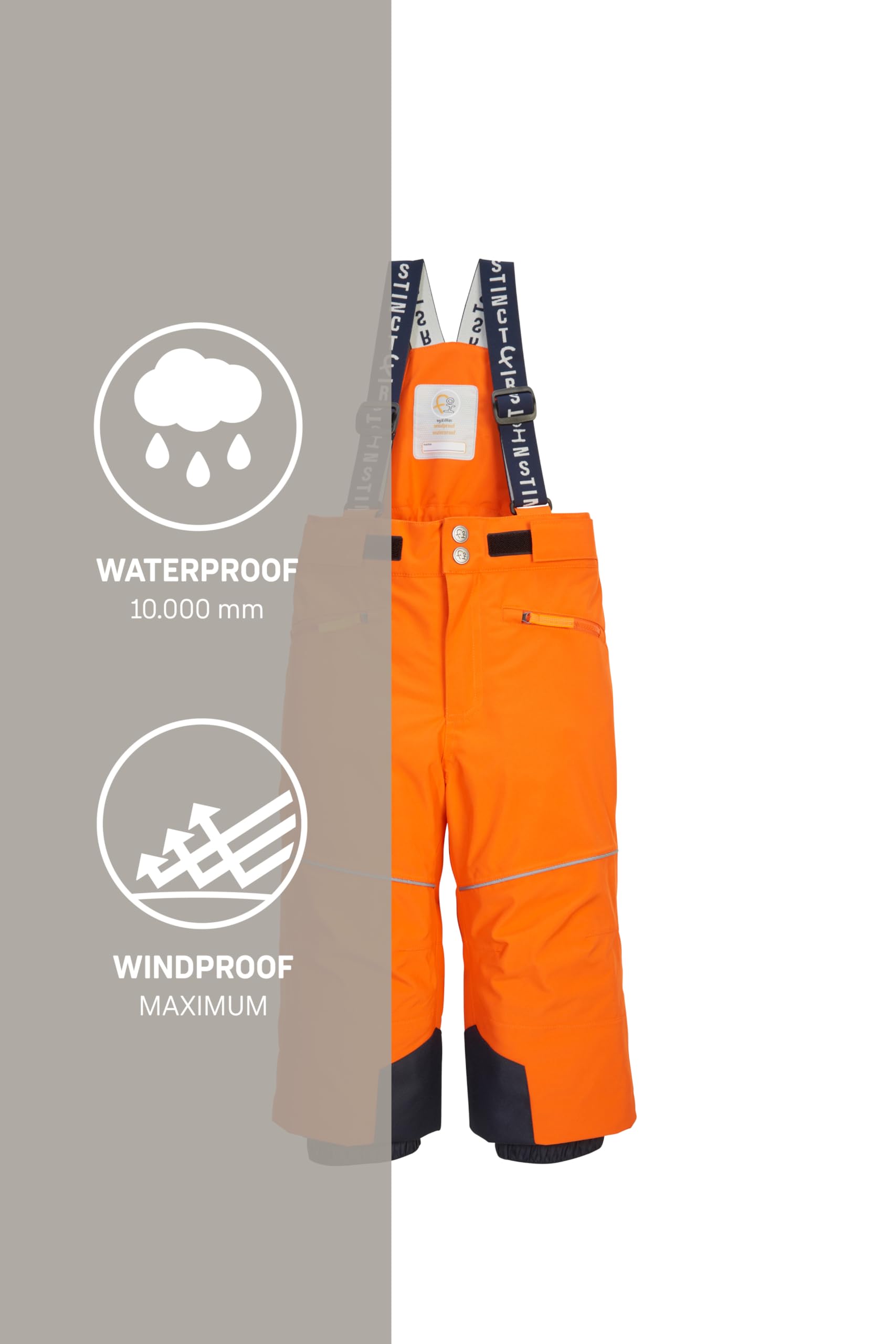 first instinct by killtec Fisw 48 MNS Ski Pnts - Pantalon de Ski/Fonctionnel avec Bretelles et Jupe Pare-Neige - Skihose - Mixte bébé