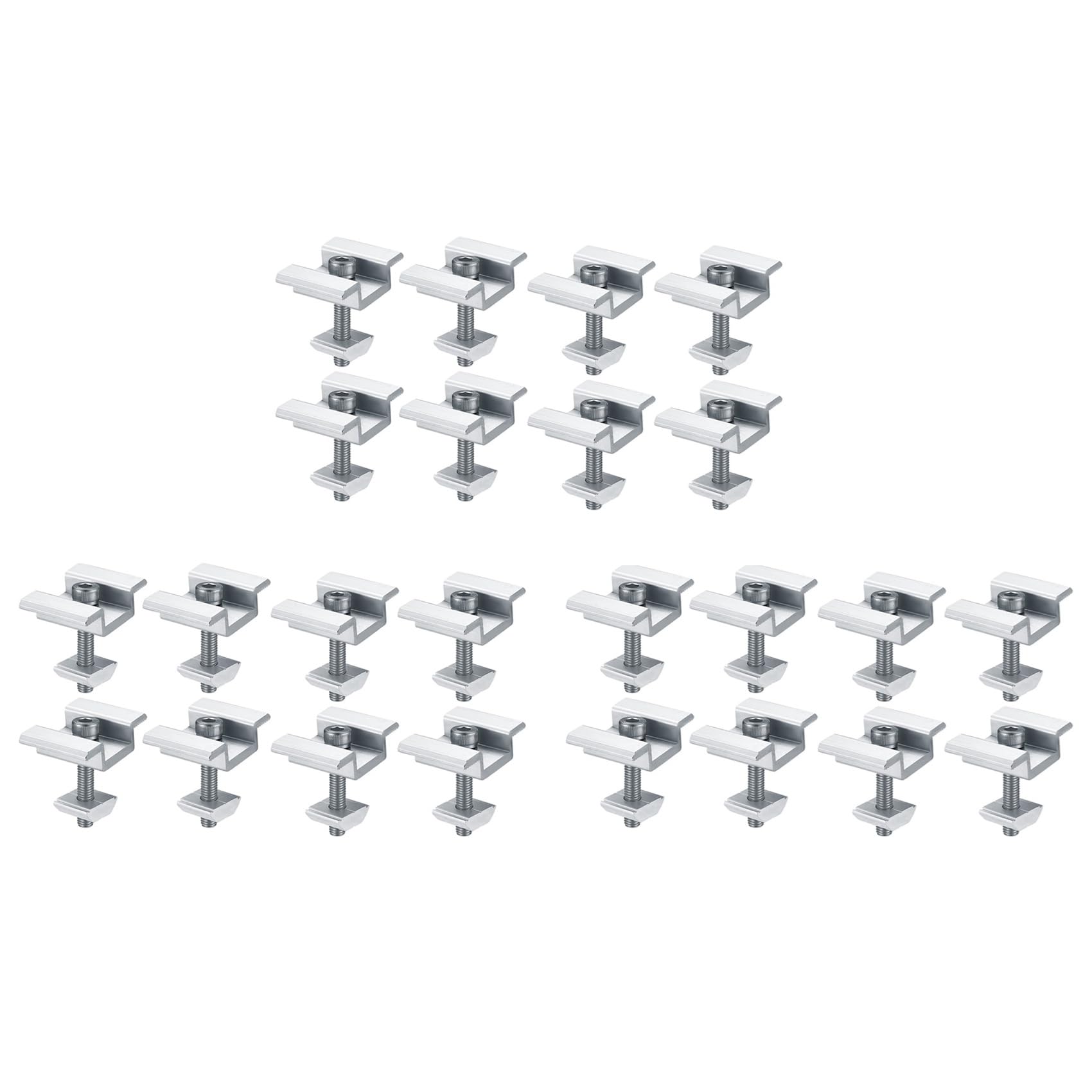 Ctrlzs 24Pack Solar Panel Mounting Brackets, Solar Panel End Clamps, Centre Clamps, For Pv Solar Panel Solar Module 35Mm