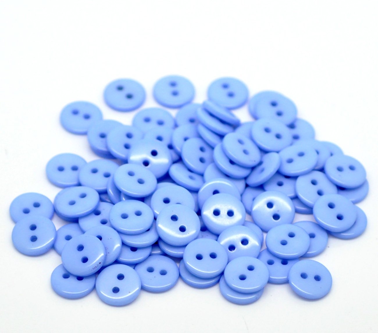 50 bottoni rotondi, 11 mm, 4 fori, in resina, per lavori di cucito