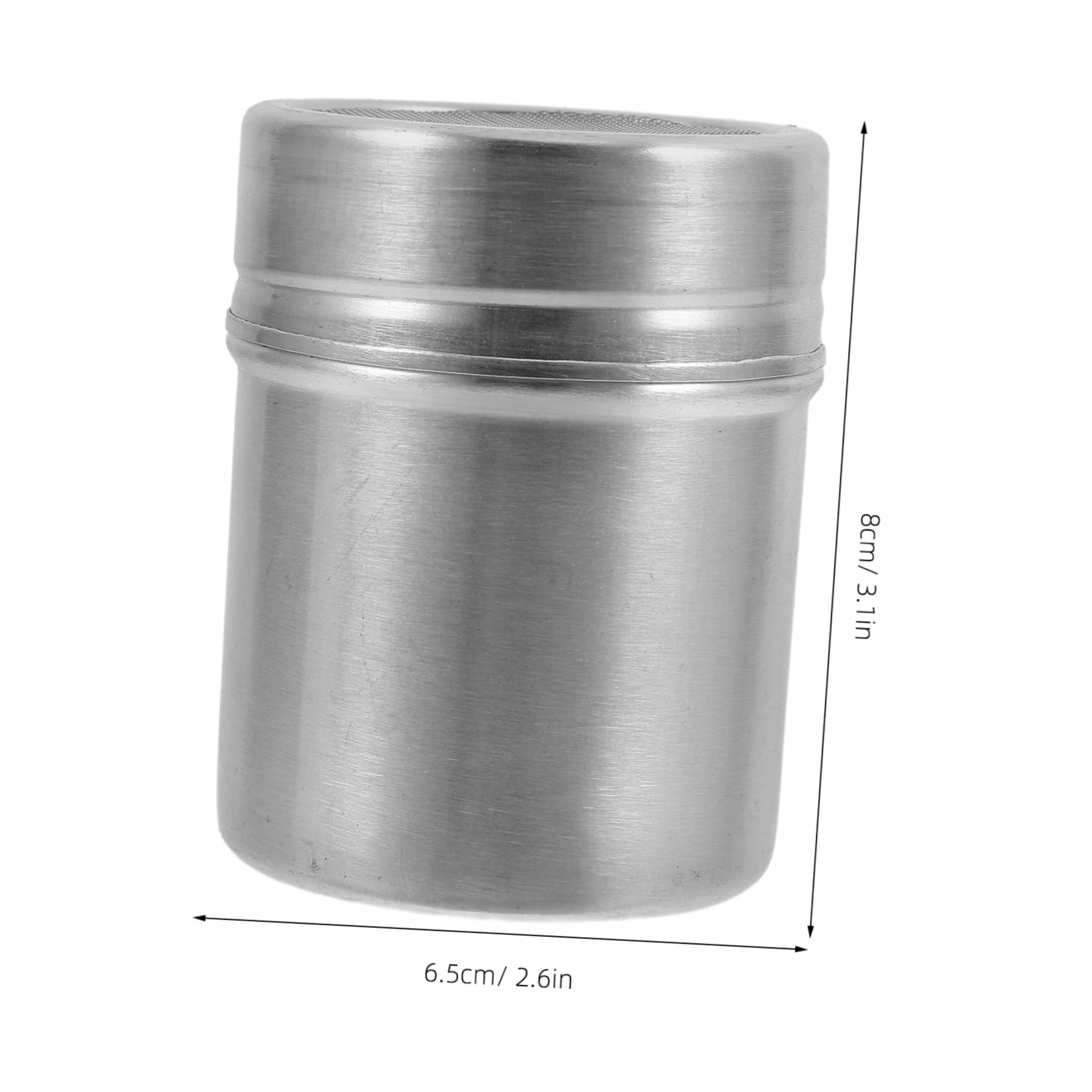 BUGUUYO Versatile Kitchen Accessory Powdered Sugar Shaker Flour Sprinkler Lid Stainless Steel Dusting Tank Salt Pepper Shakers