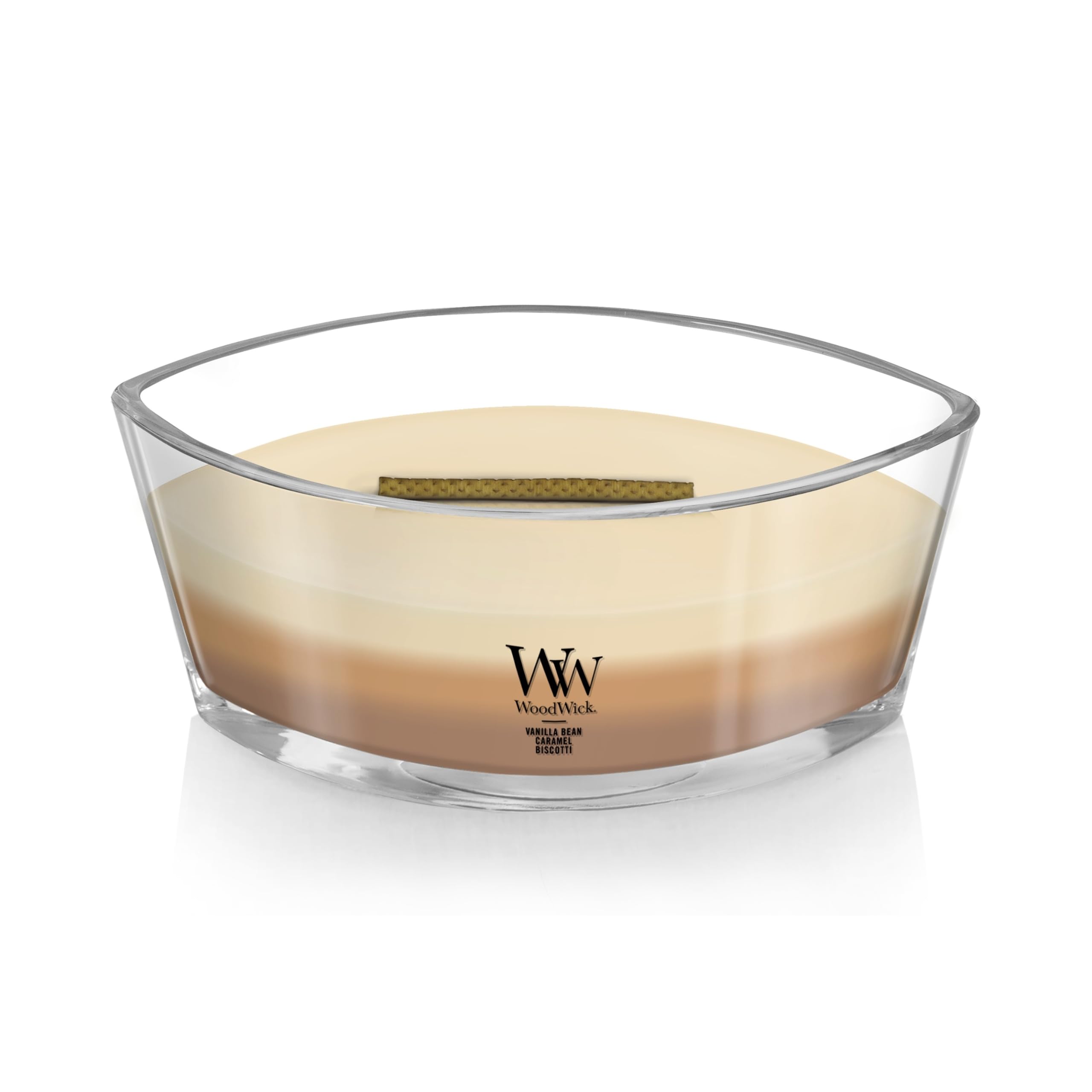 WoodWick Ellipse Trilogy bougie parfumée avec mèche Hearthwick | Café gourmand