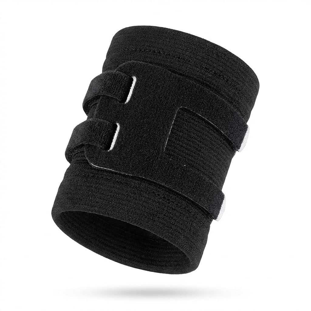 Ultra-Thin Compression Sports Wrist Guards for for All-Day Wear & Sports | Support for Basketball, Gym, Badminton, Work & Typing (GREY, M)