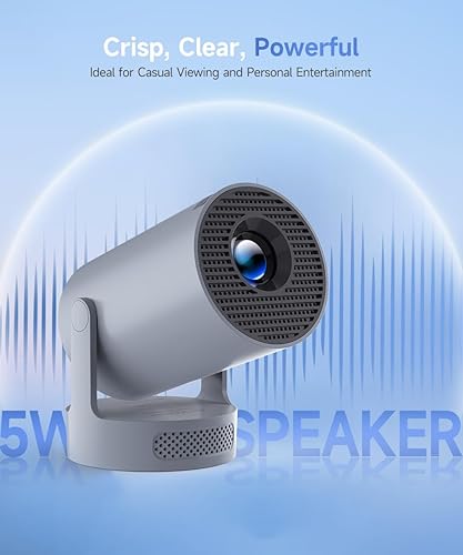 Miniatura 2 de Magcubic Mini proyector con WiFi 6 y Bluetooth 5.4, proyector portátil compatible con 4K, altavoz base de sonido de 5 W, Keystone vertical