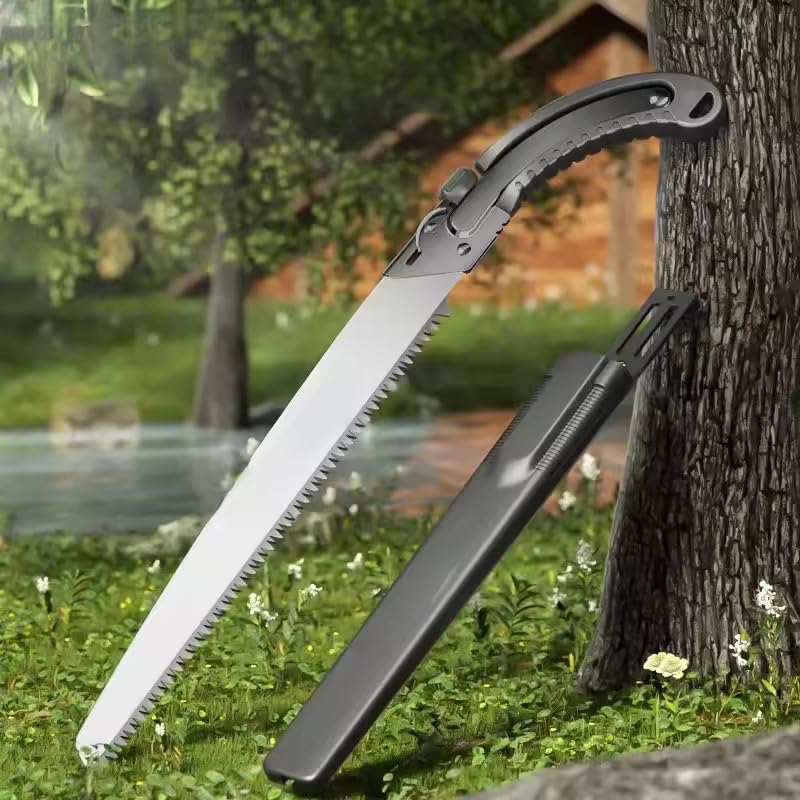 Helmik Hand Saw Gardening Pruning Hand Powered Saw With Blade Protective Sleeve 13.7 Inch | Professional Pruning Saw with Hook Sharp Teeth Blades | Hand Saw For Pruning, Gardening, Sawing Branches (B0DD72MPXS) Amazon Price History, Amazon Price Tracker