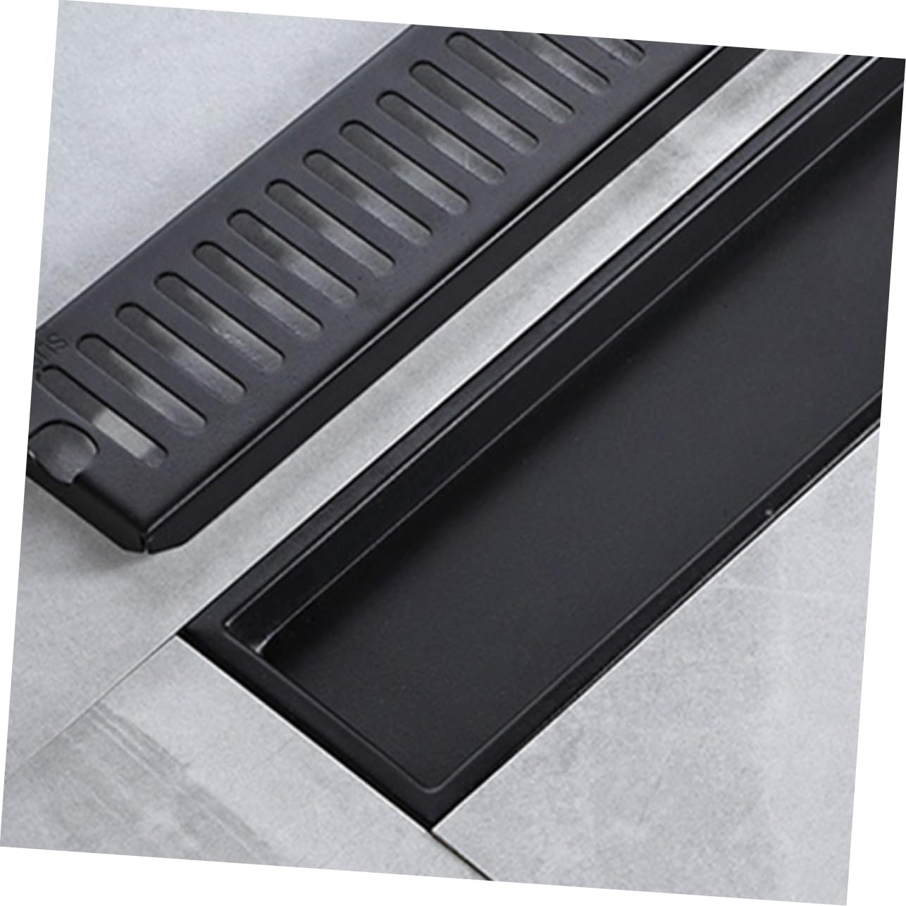 Desagüe de Suelo de Acero Inoxidable Rectangular Negro 304