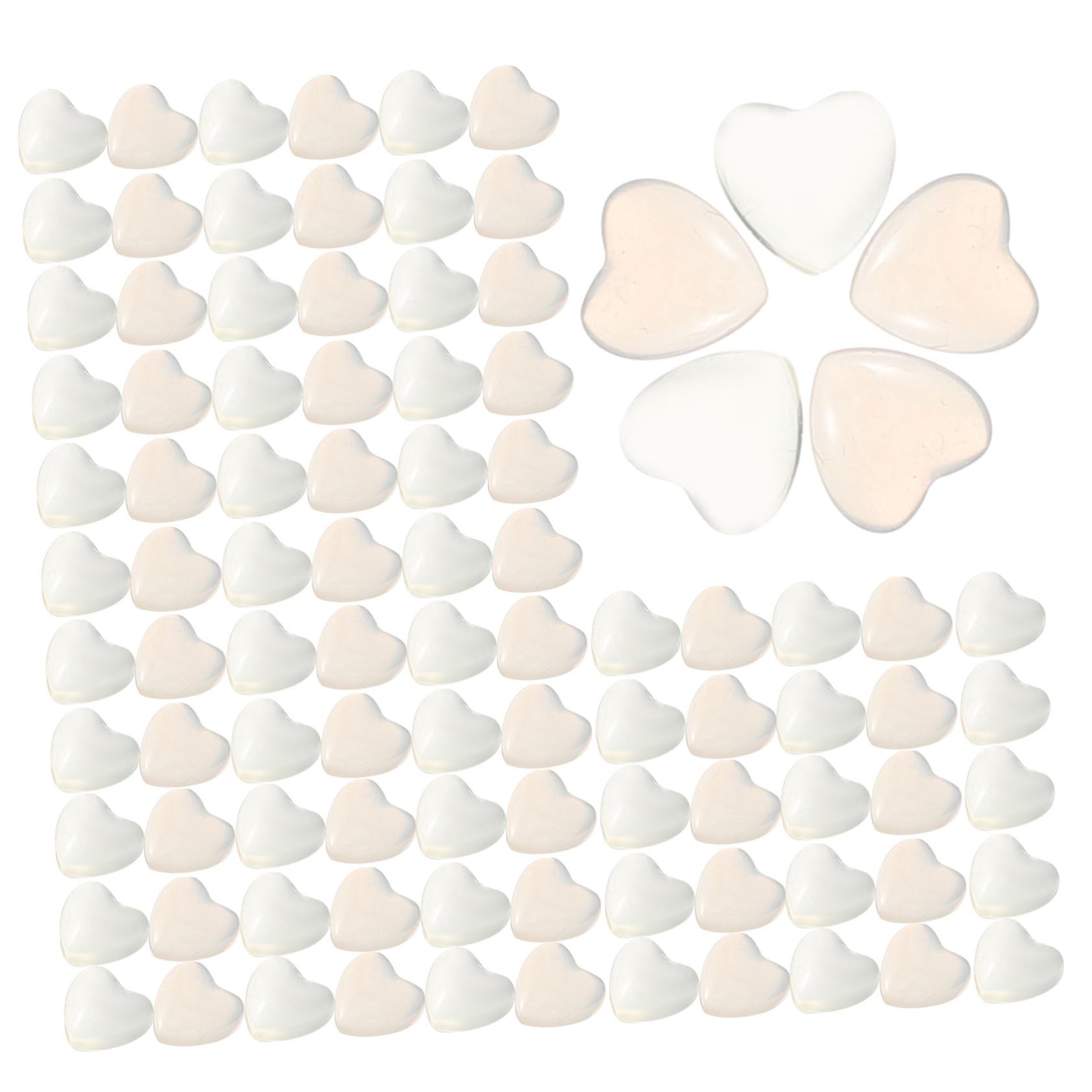 SHERCHPRY Pendant Heart Nail Charm 100pcs Nail Art Charms Heart Shape Decorations Manicure Supplies