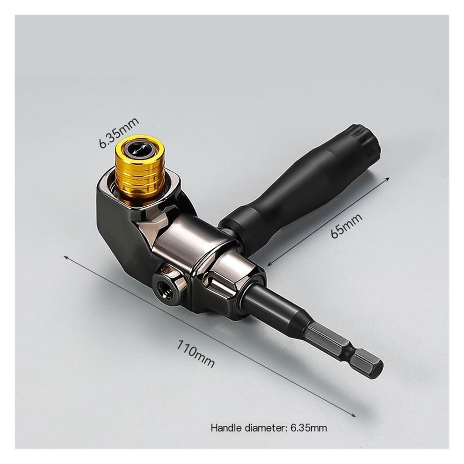 Adattatore angolare elettrico ad angolo di 90/105 gradi - Supporto magnetico per punte albero flessibile Accessorio per cacciavite elettrico