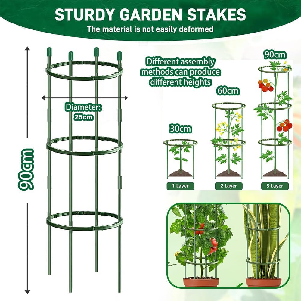 Tutores para Plantas,141 Piezas Soporte para Plantas trepadoras Exterior,Tomaten Rankhilferetirable Tutor Tomate,Enrejado Tomate,para Verduras Plantas Flores Enredadera Pflanzen Tomaten Rankhilfe