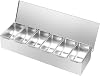 Stainless Steel Seasoning Box, 6 Compartment Condiment Holder, Spice Server Dispenser, Kitchen Storage Container, Reusable Condiment Seasoning Container For Home or Restaurant