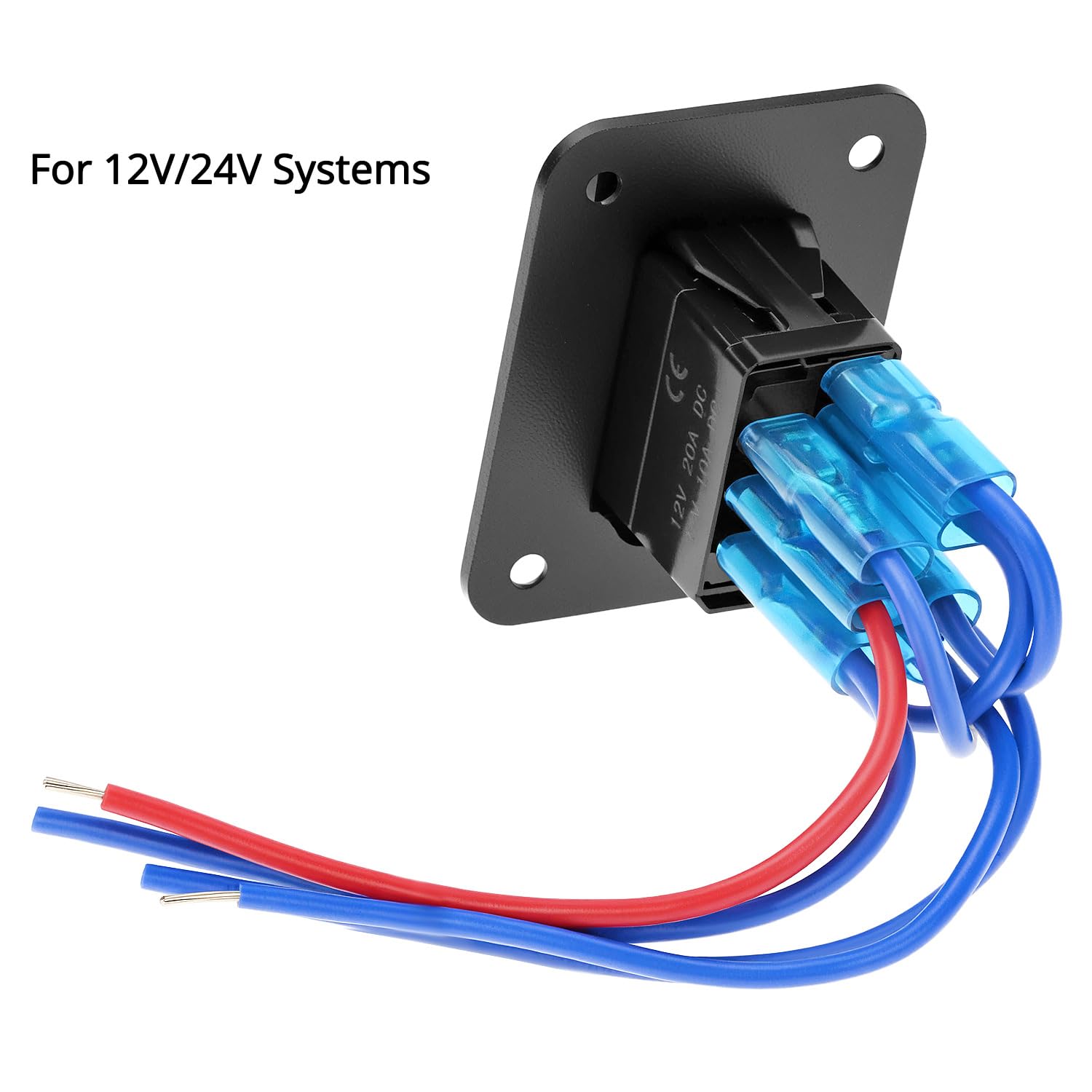 VEVOR 6-poliger Wippschalter Mit Polaritätsumkehr (EIN)-Aus-(EIN) – 12V DC/30A, 250V AC/15A – Wasserdichte Kappe