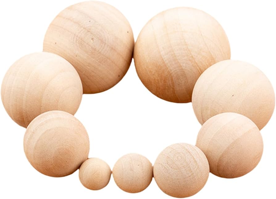 Amazon.co.jp: 木製 ボール 木 球体 玉 ウッドボール 穴なし