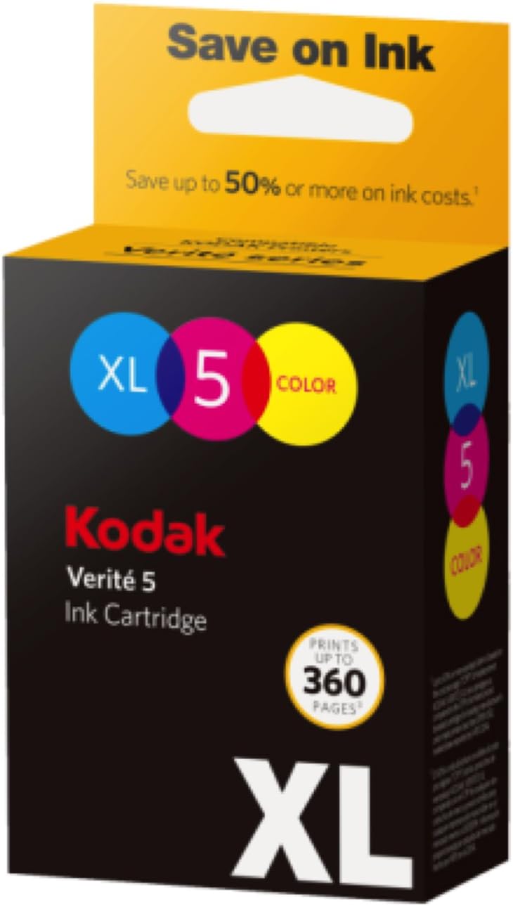 Kodak Verite 5 Replacement Inks (ALT1UA) XL Color Ink Jet Cartridge compatible to V50, V55, V55W Eco, V55 Plus, V60 Eco, V640 Eco, V64 Series, V65 Eco, V65 Plus (Package May Vary)