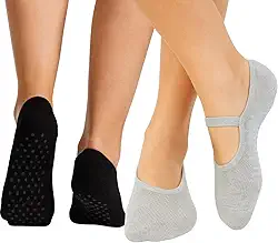 Meia Antiderrapante Yoga Pilates Ballet Unissex Solado em Silicone Aderente Respirável Ajuste Anatômico Conforto Treinos Estúdio Academia Casa