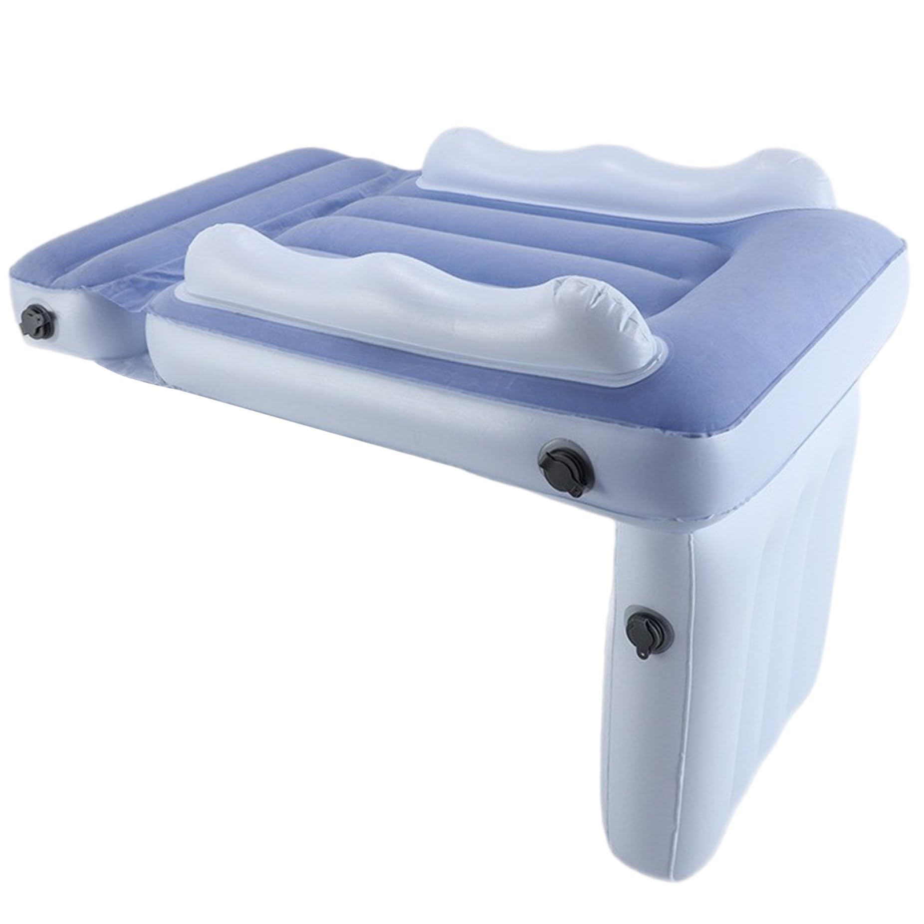 Extensor de asiento para niños inflable que evita caídas y malas posturas en viajes largos