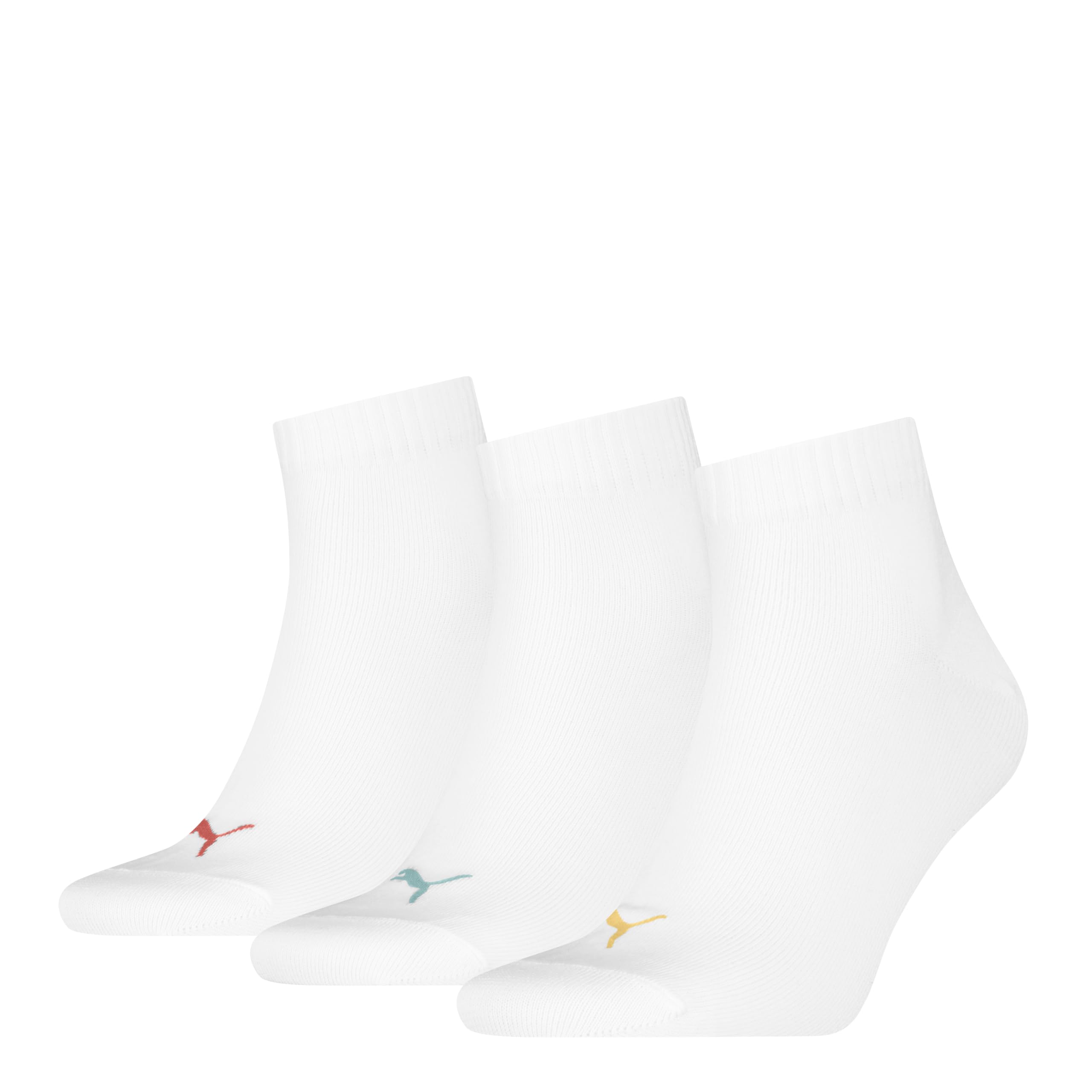 PUMA Unisex Quarter Plain 3P, White Combo, 43-46