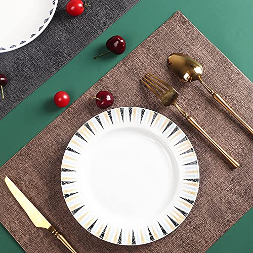 Set de table en cuir synthétique résistant à la chaleur lavable imperméable lot de 4 - 8