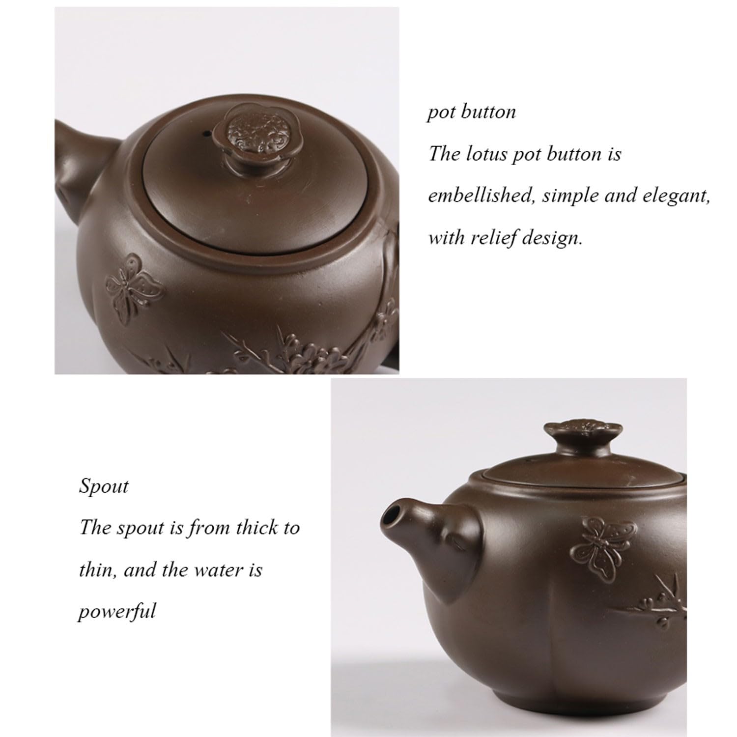 Chiński zestaw do herbaty, zestaw do herbaty dla dorosłych, domowy zestaw do herbaty z fioletowej gliny, zestaw prezentowy, wykwintny chiński ceramiczny zestaw do he,