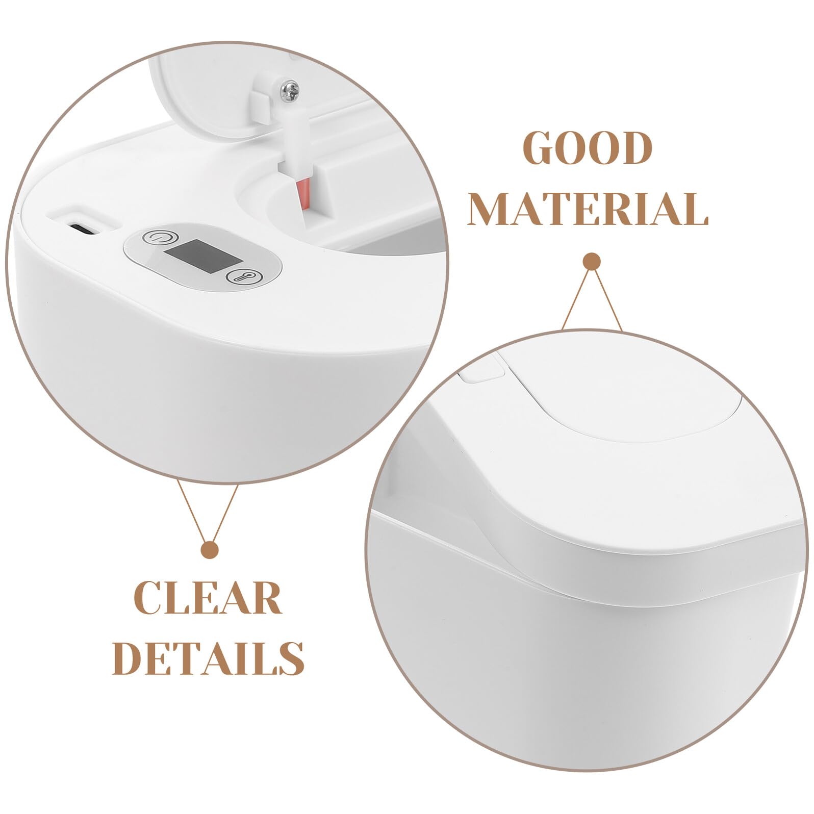 Calentador de Toallitas para Bebés Pantalla LED y Control de Temperatura, Caja de Almacenamiento Portátil de Pp para Cambio de Pañales y Uso al Aire Libre