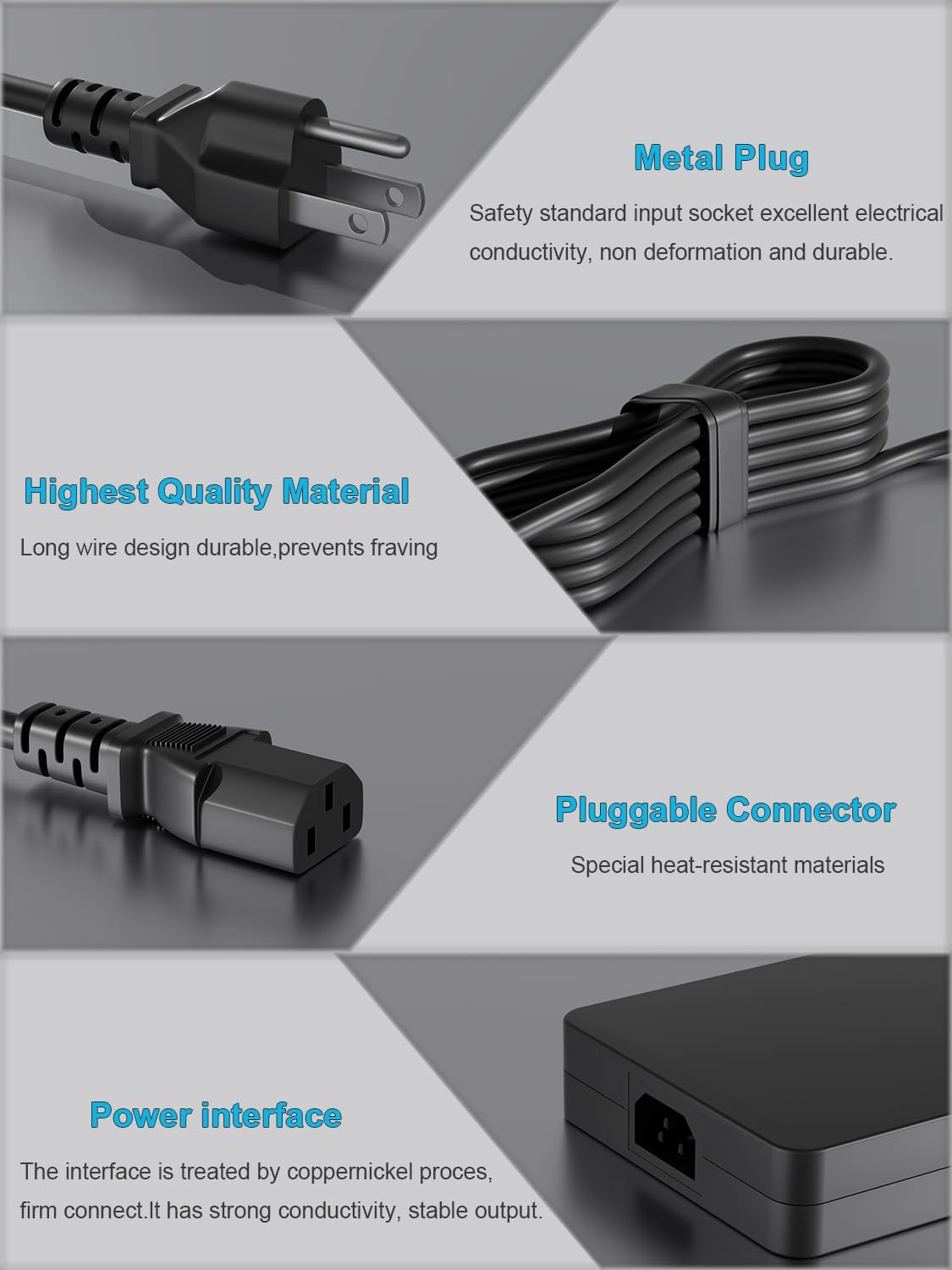 HSXIRQA 240W 180W AC Charger Fit for Dell G15 G16 G7 G5 G3 5500 5505 5510 5515 5511 5520 5521 5525 5530 5535 5587 5590 7500 7588 7590 7700 7790 7620 7630 3500 3579 3590 3779 LA240PM160 Gaming Laptop - Image 5