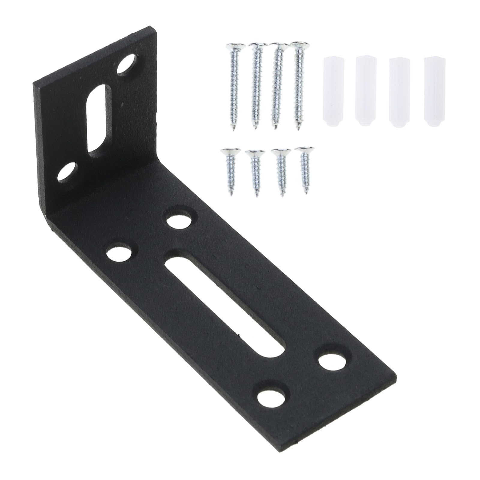 Pencheak Black Sturdy L-Shaped Shelf Brackets 60X120mm 40X80mm Construction Bracket Corner Brace