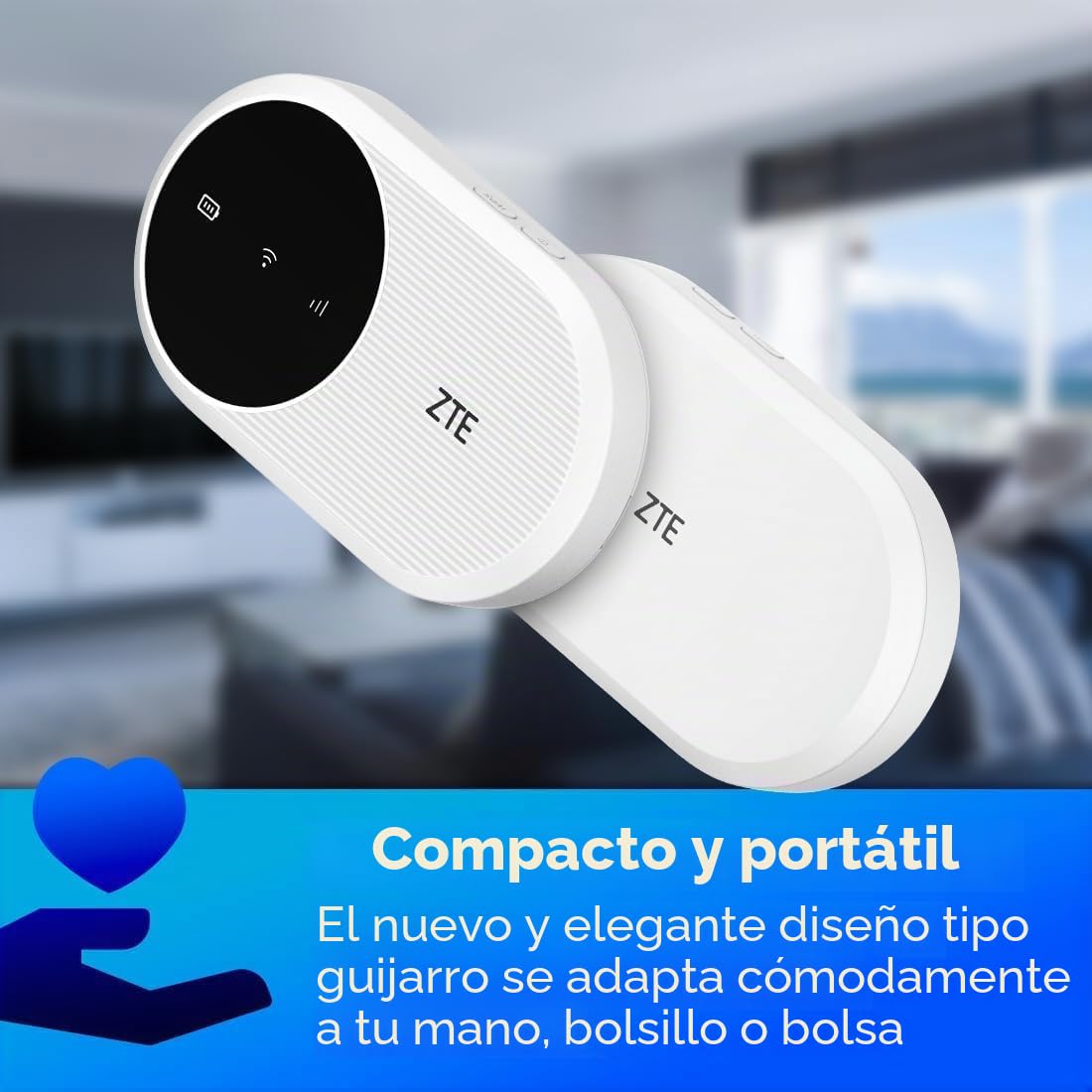 Módem WiFi portátil ZTE U10 N300Mbps 4G LTE Cat4, visualización en pantalla, con SIM, enrutador 4G asequible, batería recargable, fácil de usar, configuración sencilla