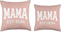 Vista 3 de Mama Est 2024 Custom Mom Personalized Mothers Day Customized Throw Pillow