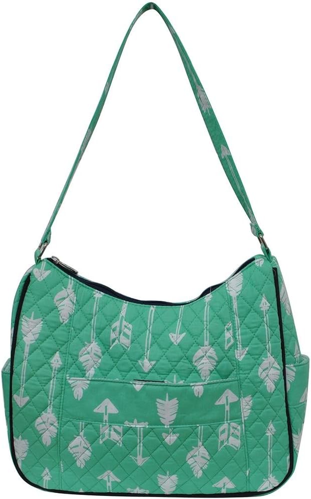 NGIL Quilted Cotton Hobo Shoulder Bag (Arrow Mint Green)